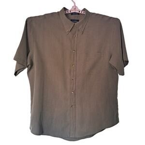 Club‎ Room by Charter Club Mens Short Sleeve Button up Shirt Brown Plaid Sz XXL